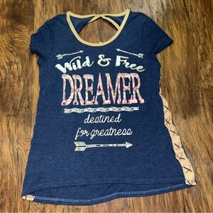 Beautees Navy and Gold Kids Shirt